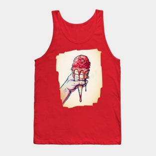 Red Scoop Cone Ice Cream Tank Top